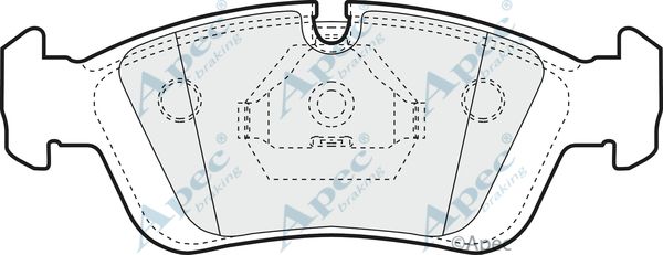 APEC BRAKING Комплект тормозных колодок, дисковый тормоз PAD725
